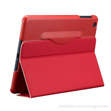 2014 Hot sell Folio Leather Smart Protector Cover Case for iPad Mini, with Stand and Front/Back